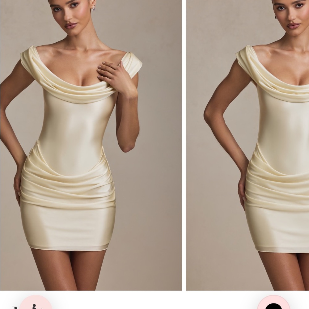Oh Polly Cream Mini Dress